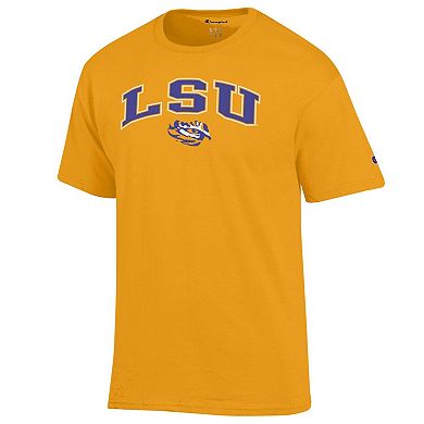 Men's Champion Gold LSU Tigers Arch Over Logo T-Shirt