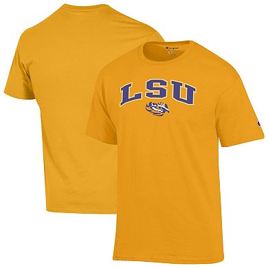 Men's Champion Gold LSU Tigers Arch Over Logo T-Shirt