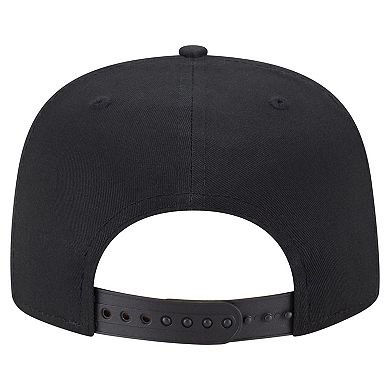 Men's New Era Black Miami Heat Team Text Golfer Snapback Hat