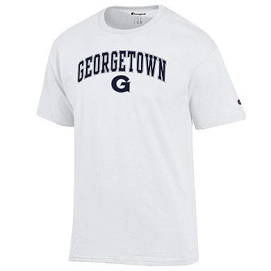Men's Champion White Georgetown Hoyas Arched Logo T-Shirt