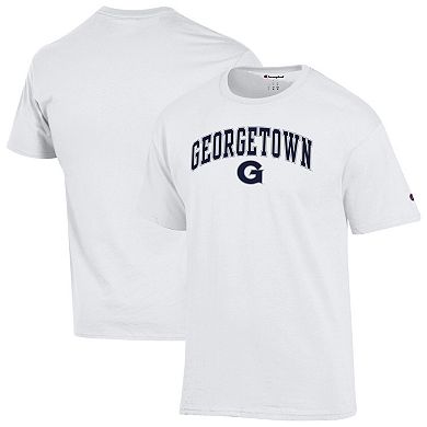 Men's Champion White Georgetown Hoyas Arched Logo T-Shirt