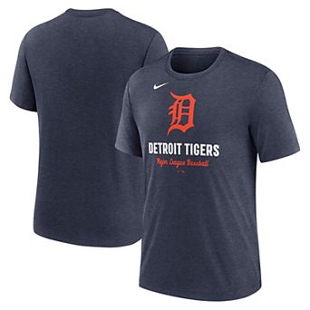 Men's Nike Heather Navy Detroit Tigers Logo Tri-Blend T-Shirt