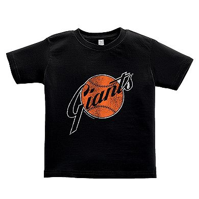 Toddler Soft as a Grape Black/Gray San Francisco Giants Cooperstown Collection Two-Pack T-Shirt Set