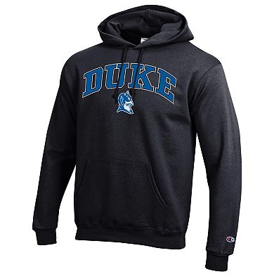 Men's�Champion Black Duke Blue Devils Arched Logo Fleece Pullover Hoodie
