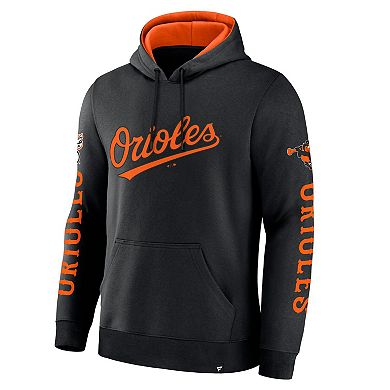 Men's Fanatics Black Baltimore Orioles Big City Legacy Fleece Pullover Hoodie