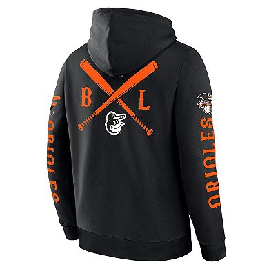 Men's Fanatics Black Baltimore Orioles Big City Legacy Fleece Pullover Hoodie