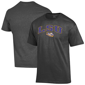 Men's Champion Charcoal LSU Tigers Arch Over Logo T-Shirt