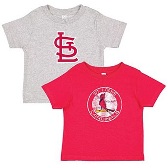 Toddler Soft as a Grape Red/Heather Gray St. Louis Cardinals Cooperstown Collection Two-Pack T-Shirt Set