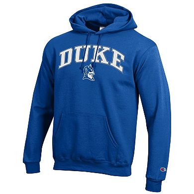 Men's Champion Royal Duke Blue Devils Arch Over Logo Pullover Hoodie
