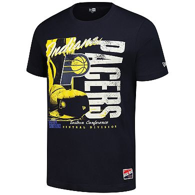 Men's New Era Navy Indiana Pacers Distressed Throwback Vintage Color Pack T-Shirt