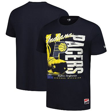Men's New Era Navy Indiana Pacers Distressed Throwback Vintage Color Pack T-Shirt