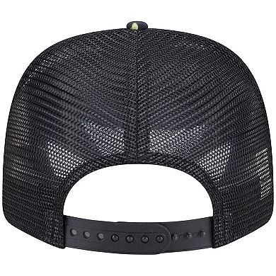 Men's New Era Black Cincinnati Reds Adventure Drinks Pattern 9SEVENTY Stretch-Snap Hat