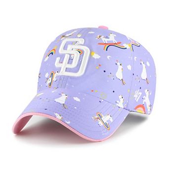 Girls Youth '47 Lavender San Diego Padres Unicorn Clean Up Adjustable Hat