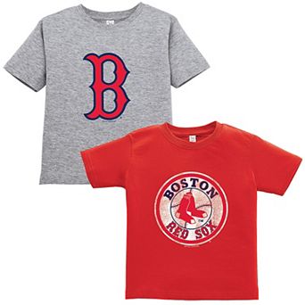 Toddler Soft as a Grape Red/Gray Boston Red Sox Cooperstown Collection Two-Pack T-Shirt Set