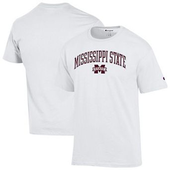 Men's Champion White Mississippi State Bulldogs Arch Over Logo T-Shirt