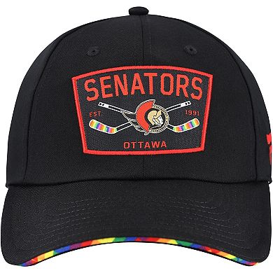 Men's Fanatics Black Ottawa Senators HIFE Adjustable Hat