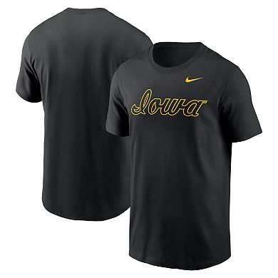 Men's Nike Black Iowa Hawkeyes Baseball Wordmark T-Shirt