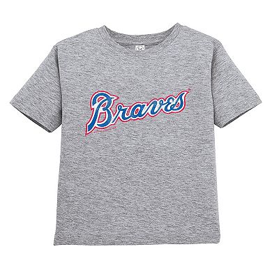 Toddler Soft as a Grape Navy/Gray Atlanta Braves Cooperstown Collection Two-Pack T-Shirt Set