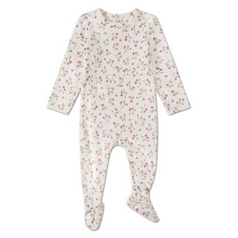 Baby and Toddler Girls "Full Bloom" Floral Pointelle Footie