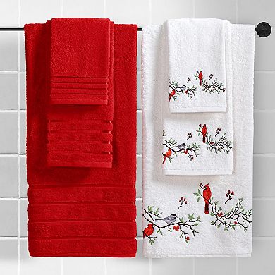 Elegant Comfort 6-Piece Turkish Cotton Printed Embroidery Towel Set