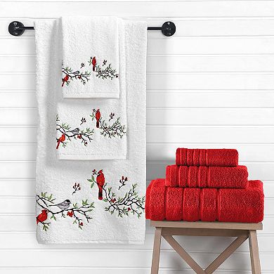 Elegant Comfort 6-Piece Turkish Cotton Printed Embroidery Towel Set