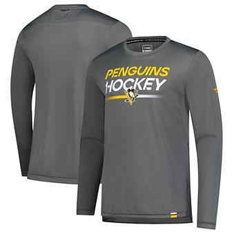 Men's Fanatics Gray Pittsburgh Penguins Authentic Pro Tech Long Sleeve T-Shirt