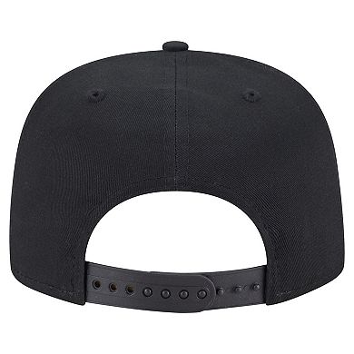 Men's New Era Black Chicago Bulls Team Text Golfer Snapback Hat