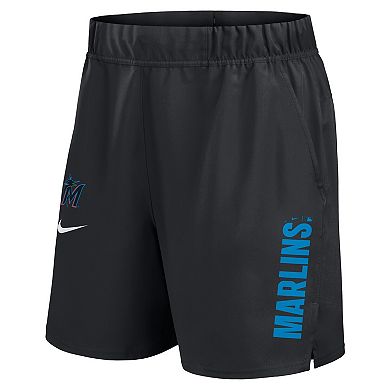 Men's Nike Black Miami Marlins Woven Victory Performance Shorts