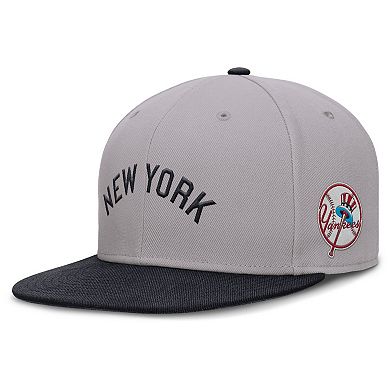 Men's Nike Gray New York Yankees True Performance Fitted Hat