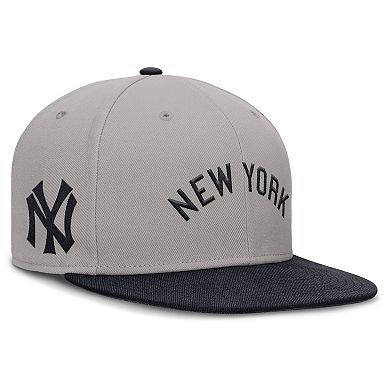 Men's Nike Gray New York Yankees True Performance Fitted Hat