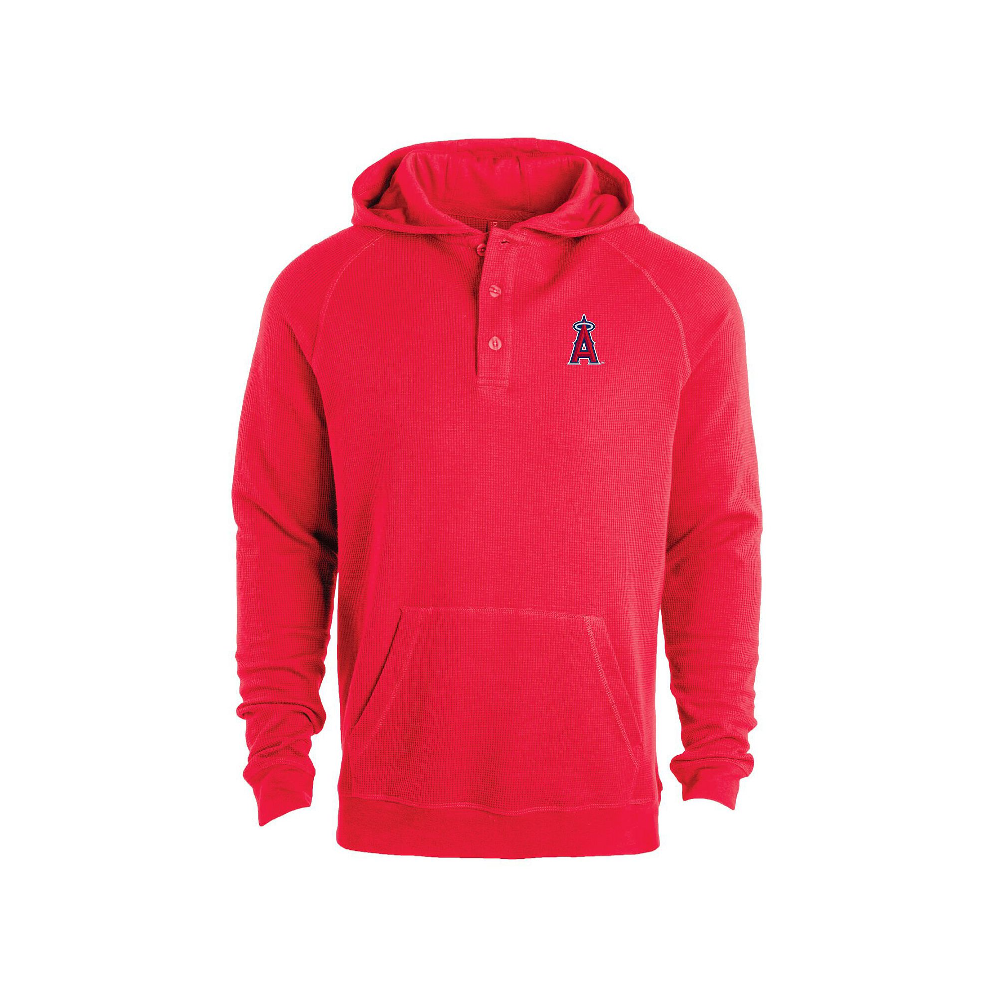 Mens Dunbrooke  Red Los Angeles Angels Montana Raglan Pullover Hoodie, Si