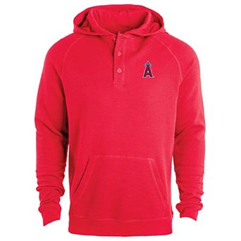 Men's Dunbrooke Red Los Angeles Angels Montana Raglan Pullover Hoodie