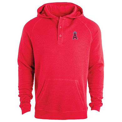 Men's Dunbrooke Red Los Angeles Angels Montana Raglan Pullover Hoodie