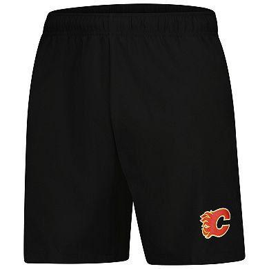 Men's Fanatics Black Calgary Flames Tech Training Shorts