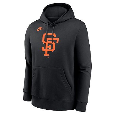 Men's Nike Black San Francisco Giants Cooperstown Collection Logo Club Pullover Hoodie