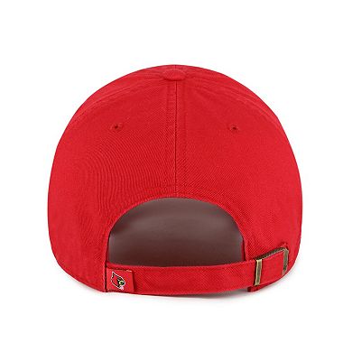 Men's '47 Red Louisville Cardinals Clean Up Adjustable Hat