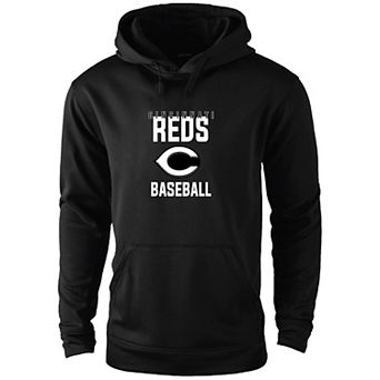 Men's Dunbrooke Black Cincinnati Reds Champion Pullover Hoodie