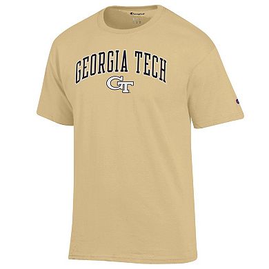 Men's Champion Gold Georgia Tech Yellow Jackets Arch Over Logo T-Shirt