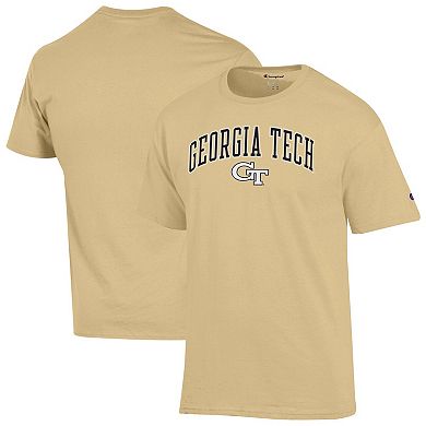 Men's Champion Gold Georgia Tech Yellow Jackets Arch Over Logo T-Shirt
