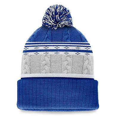 Men's Top of the World Royal Kentucky Wildcats Altitude Three-Tone Cuffed Knit Hat with Pom