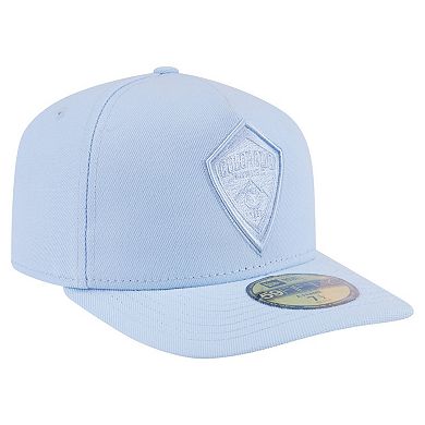 Men's New Era Light Blue Colorado Rapids Color Pack A-Frame 59FIFTY Fitted Hat
