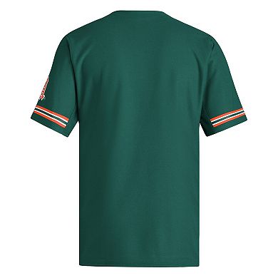 Men's adidas Green Miami Hurricanes Reversible Retro Full-Button Baseball Jersey
