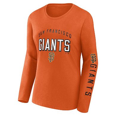Women's Fanatics Orange San Francisco Giants Team Long Sleeve T-Shirt