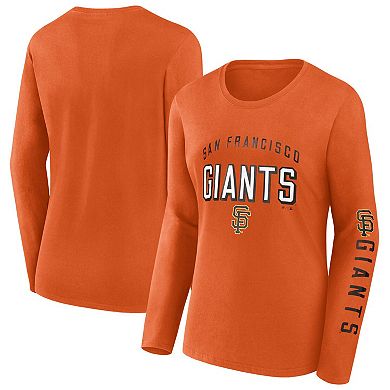 Women's Fanatics Orange San Francisco Giants Team Long Sleeve T-Shirt