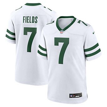 Men's Nike Justin Fields Legacy White New York Jets Game Jersey