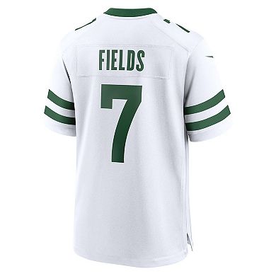 Men's Nike Justin Fields Legacy White New York Jets Game Jersey