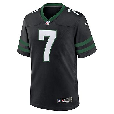 Men's Nike Justin Fields Stealth Black New York Jets Game Jersey