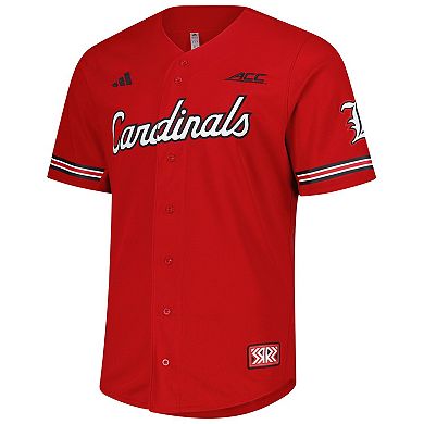 Men's adidas Red Louisville Cardinals Reversible Retro Full-Button Baseball Jersey