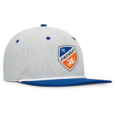 Men's Fanatics Heather Gray FC Cincinnati Chip Golfer Snapback Hat