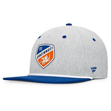 Men's Fanatics Heather Gray FC Cincinnati Chip Golfer Snapback Hat